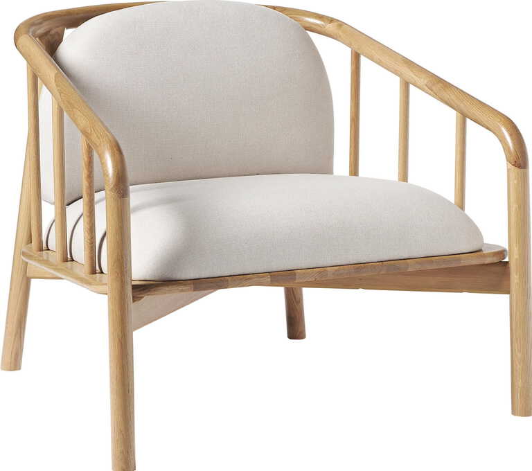 Fotel wypoczynkowy z drewna dębowego Balin (1)