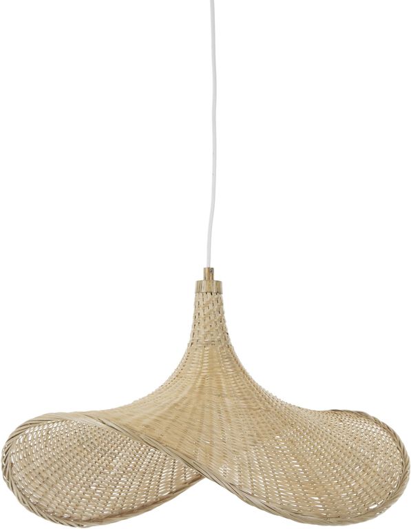 Owalna lampa wisząca z drewna bambusowego Becky (1)
