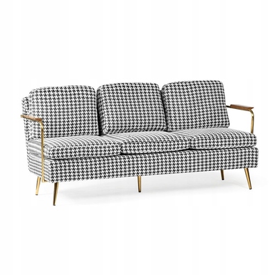 Sofa w pepitkę Elorn (3-osobowa)