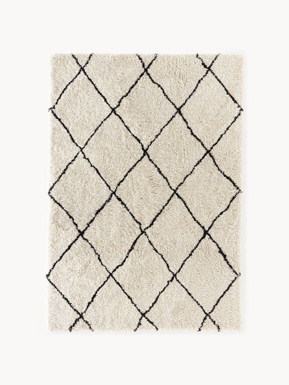 Puszysty ręcznie tuftowany dywan z długim włosiem Naima 160x230 (1)