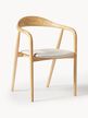 Krzesło z podłokietnikami z drewna z tapicerowanym siedziskiem Angelina (1)