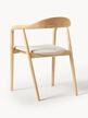 Krzesło z podłokietnikami z drewna z tapicerowanym siedziskiem Angelina (3)