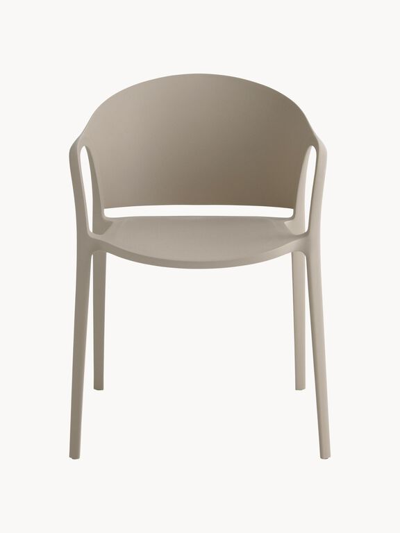 Krzesło z podłokietnikami z tworzywa sztucznego Monti, 2 szt. (1)