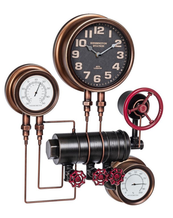  Zegar ścienny z termometrem i higrometrem CHARLES - Bizzotto (1)